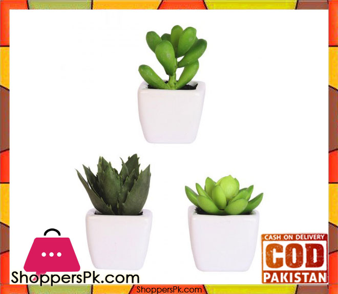 The Florist Artificial Plant with Small Pots - 3 Pieces Set - FL80