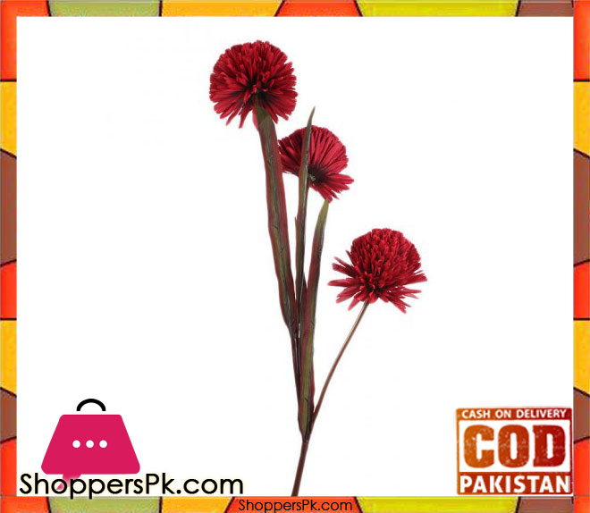 The Florist Red Artificial Rubber Flower on Stick - FL93