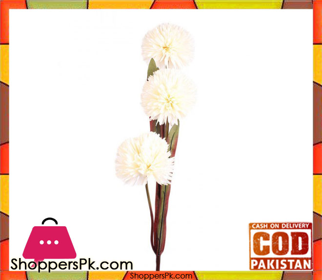 The Florist White Artificial Rubber Flower on Stick - FL94