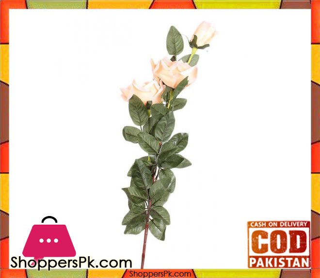 The Florist Pink Artificial Rose on Stick - FL97