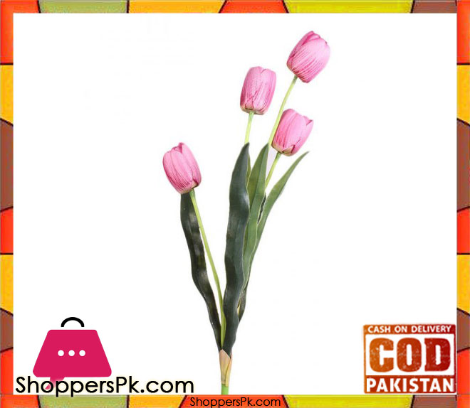 The Florist Pink Artificial Tulip Stick - FL105
