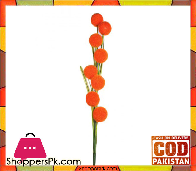 The Florist Orange Artificial Ball on Stick - FL109