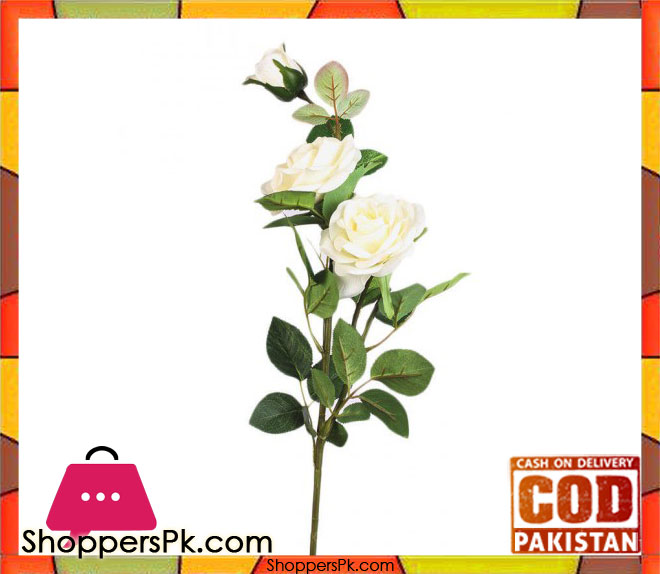 The Florist White Special Rubber Rose on Stick - FL112