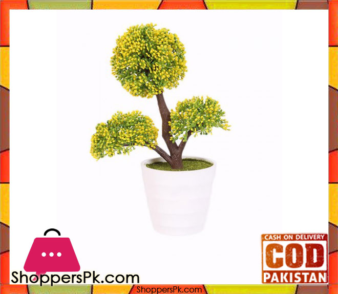 The Florist Yellow Artificial Flower in Melamine Pot - FL18