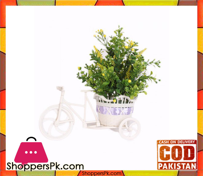The Florist Multicolored Artificial Flower on Plastic Cart - FL25