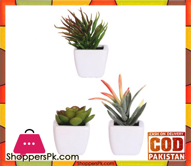The Florist Artificial Plant with Small Pots - 3 Pieces Set - FL77