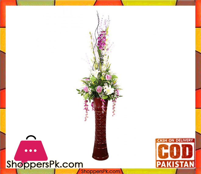 The Florist FLOR3 - Purple Rose Tulip Flower Arrangement With Fibre Vase