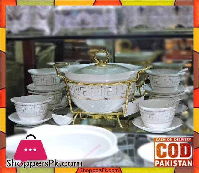 Soup Set 22 Pcs Round White Porcelain WD-302