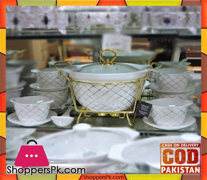 Soup Set 22 Pcs Round White Porcelain WD-303