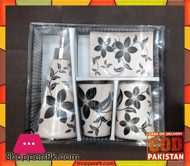4 Pcs Ceramic Bathroom Set B-0
