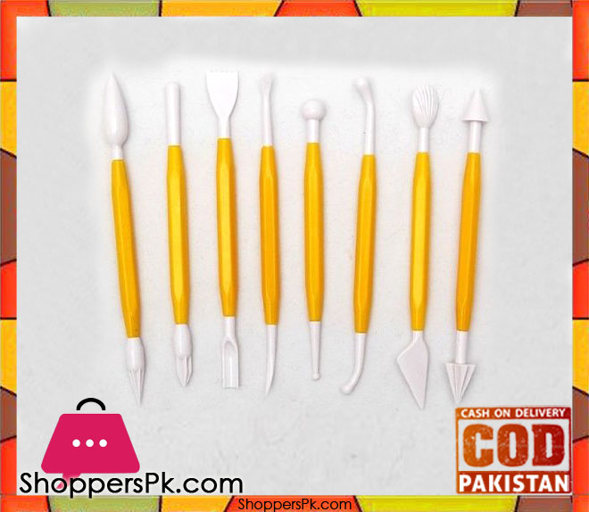 8 Pcs Fondant Cake Decorating Flower Modelling Tool