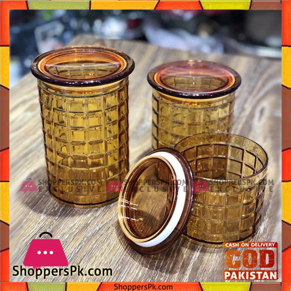Bita Airtight Plastic Storage Container 3 Pcs Set Brick Design