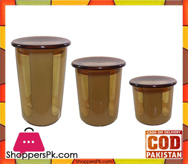 Bita Airtight Plastic Storage Container 3 Pcs Set Round
