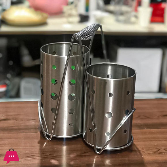 Cylinder Stainless Steel Cutlery Holder