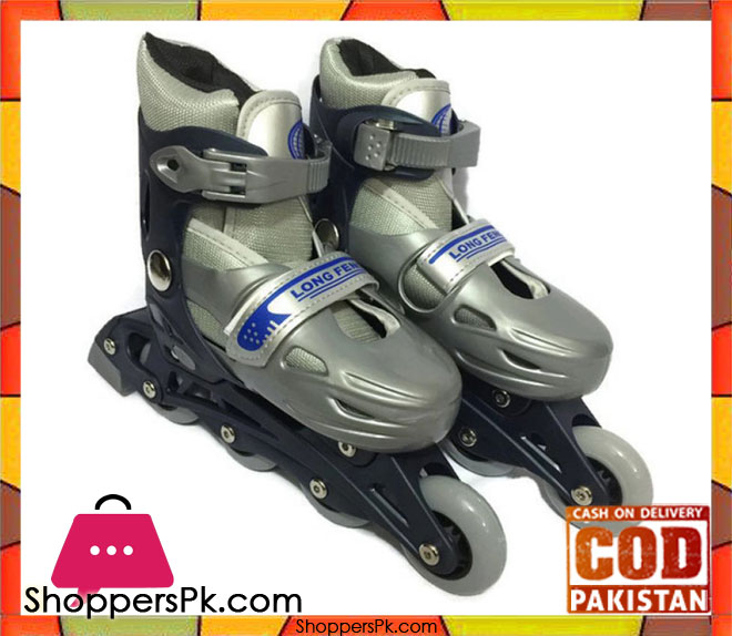 Long Feng Hard Boot Adjustable Inline Skate Grey Large