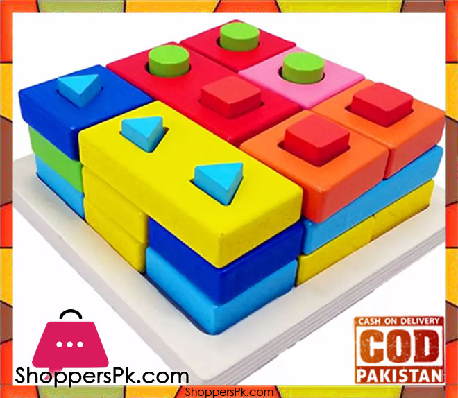 Shape Matching Set Columns Wood