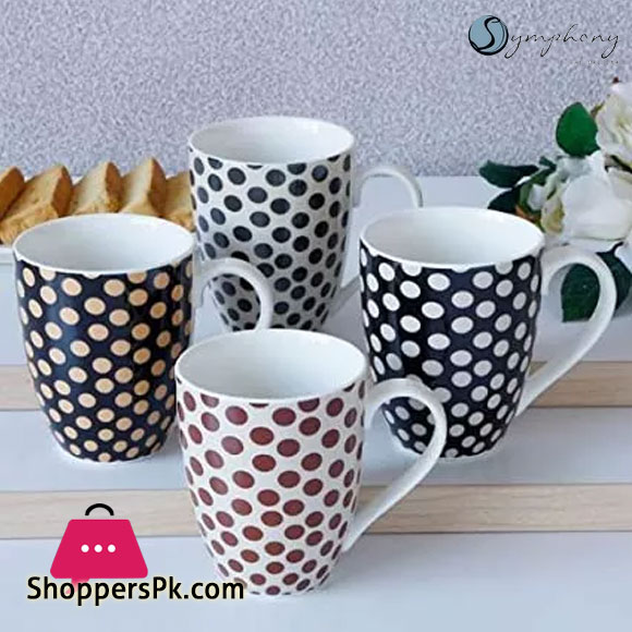Symphony Alfresco Dots Mug 300-ML 4 Pcs #SY6057