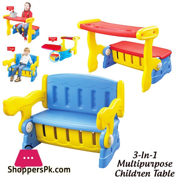 3 in 1 Study Desk MultiPurpose Children Table