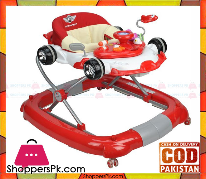 F1 Racing Car Themed Red 4-in-1 Baby Walker Play Centre