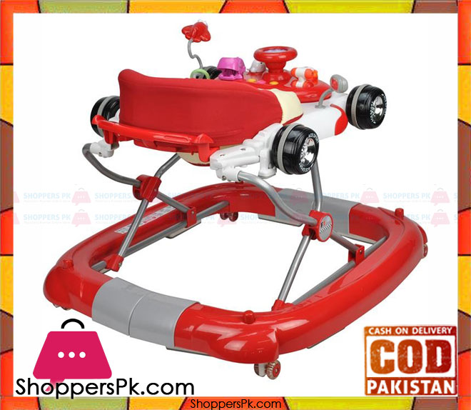 F1 Racing Car Themed Red 4-in-1 Baby Walker Play Centre