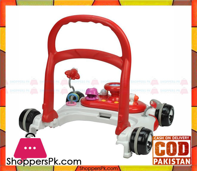 F1 Racing Car Themed Red 4-in-1 Baby Walker Play Centre