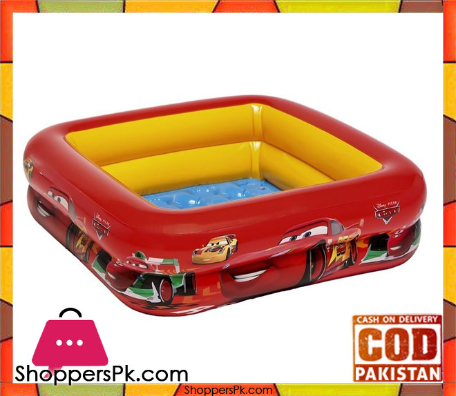 Intex Cars Play Box Pool - 2.7 x 2.7 x 0.75 Feet - Age 1+ - 57101