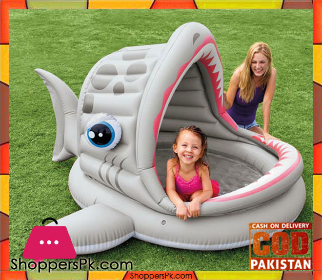 Intex Roarin Shark Inflatable Shade Pool - Age 3-6 - - 57120
