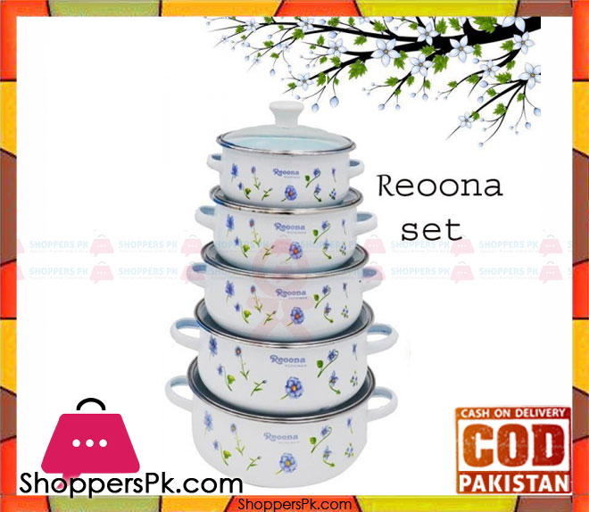 Reoona 5 Pcs Casserole Set With Glass Led