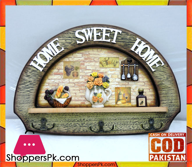 Wooden Key Holder Home Sweet Home