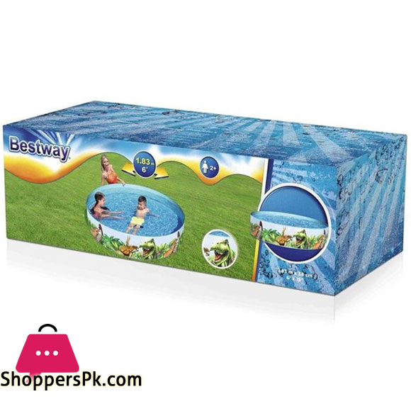 Bestway Dinosaur Fill N Fun witout Air Pool 6 Feet x 15 Inch- 55022