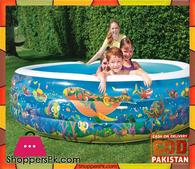 Bestway Multi-color Vinyl Kids Play Pool - Size 7.5 x 7.5 x 1.8 Feet - Age 5+ - - 51123