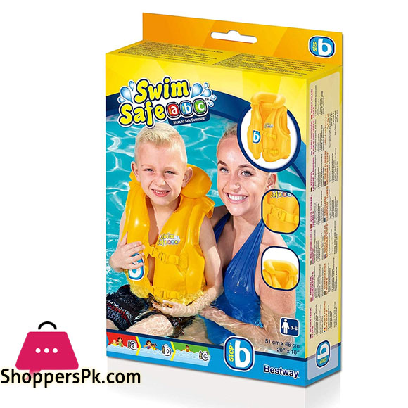 Bestway Swim Vest Baby Swim Float - 20 X 18 inch - Age 3 to 6 Years - 32034
