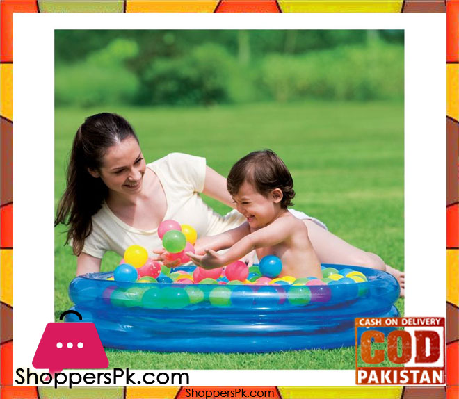 Bestway - Vinyl Kids Play Pool with 50 Balls - Size 2.9 x 0.6 Feet - Age 3+ - 51085