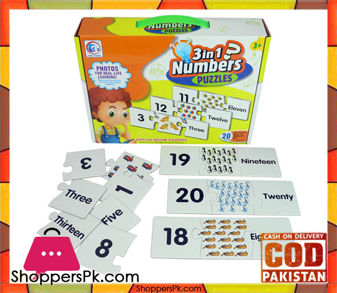 Fun To Know 3 in 1 Numbers Puzzles Game 2091A