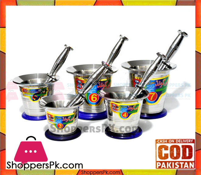 Stainless Steel Mortar and Pestle (Imam Dasta) Number # 3