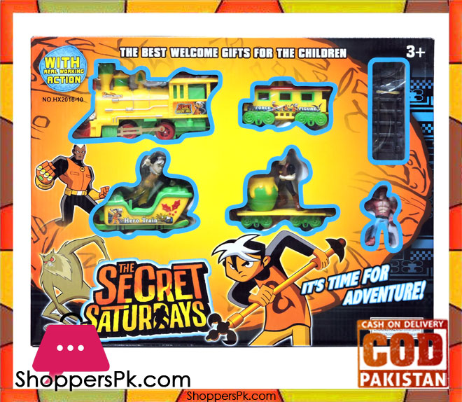 The Secret Saturdays Battery Operated Toy Train Track Set with Light Music