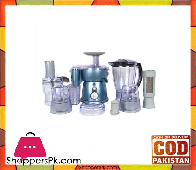 Anex AG-2050 - Deluxe Multifunction Food Processor - 500 Watts - Blue