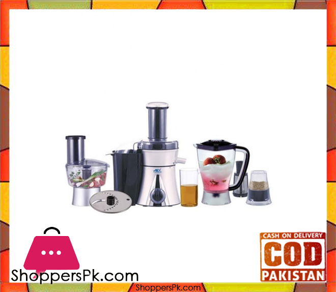 Anex AG-3051 - Multifunction Food Processor - 700 Watts - Black & Silver