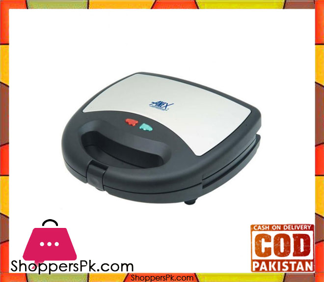 Anex AG-1037C - Sandwich Toaster - Black & Silver