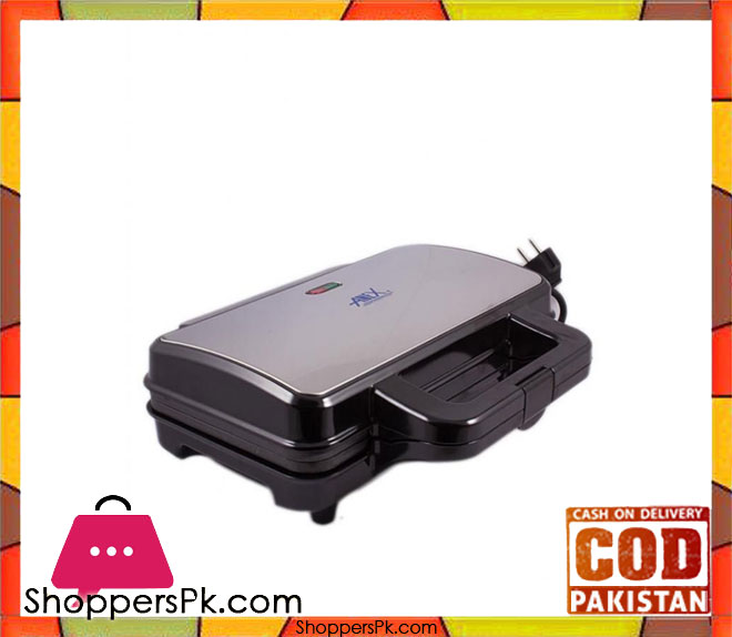 Anex AG-2036C - Deluxe Sandwich Maker - Silver & Black
