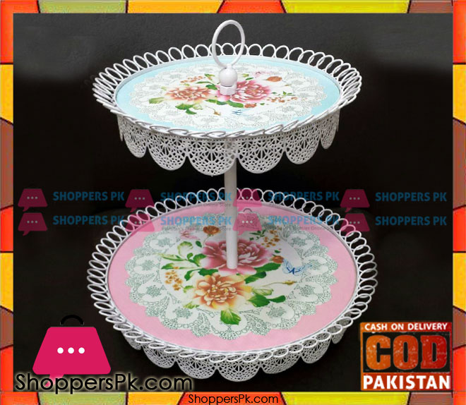 2 Tier Metal Cake Stand