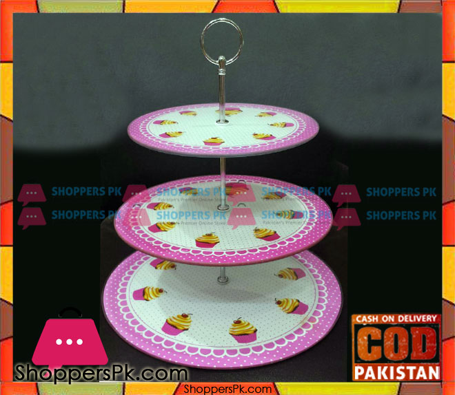3 Layer Cake Stand Glass
