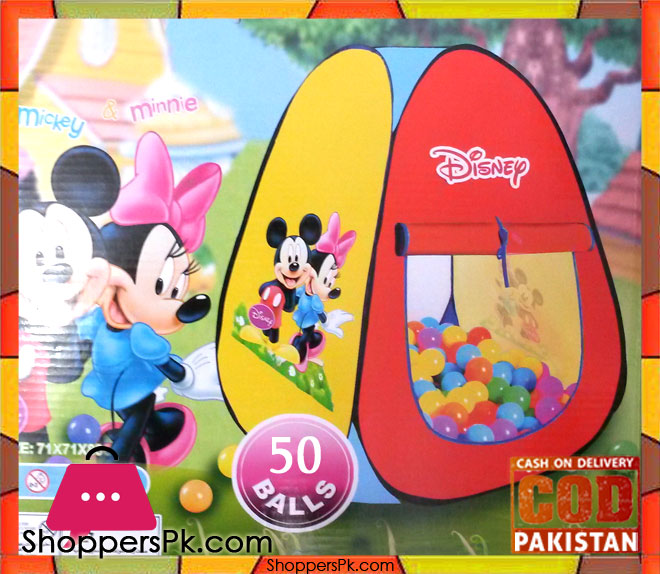 Disnip Mickey Mouse Tent With 50 Soft Balls
