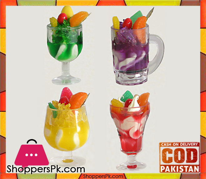 3D Ice Cream Glass Fridge Magnet 4 Pcs Set