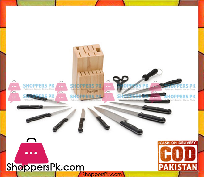 Prestige 14 piece Knife Wooden Block Set 50509