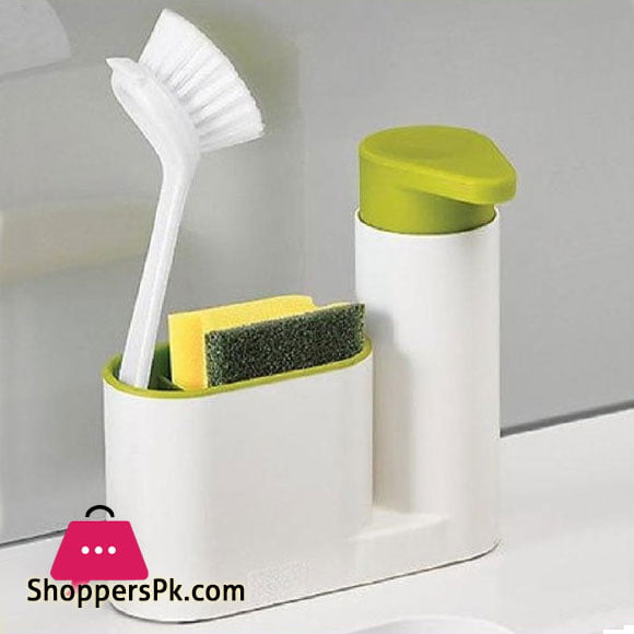 Sink tidy Dispensers Set Liquid Hand Soap Dispenser with open storages Sink Organizer