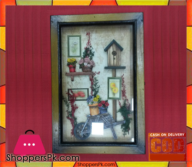 Wall Hanging Door Type Wooden Key Holder 6 Hook