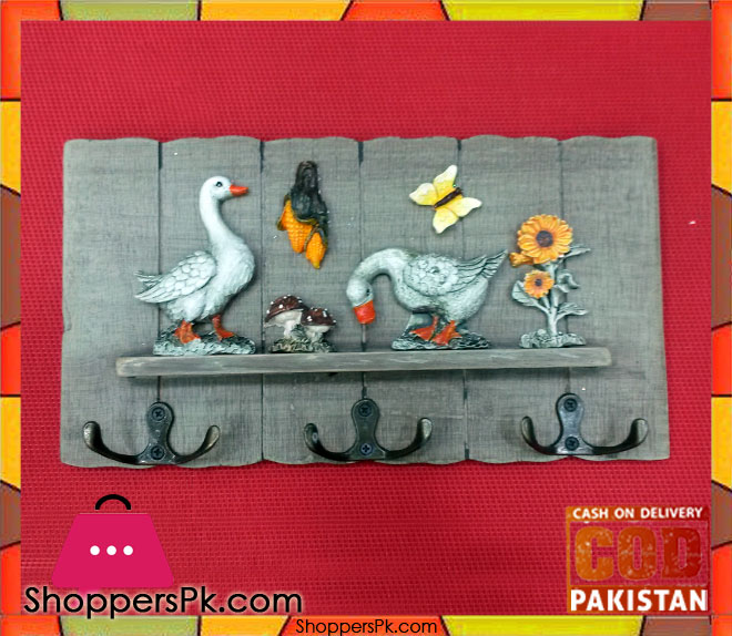Wall Hanging Keys Holder Wooden 6 Duck