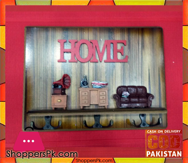 Wall Hanging Keys Holder Wooden 6 Hook Home
