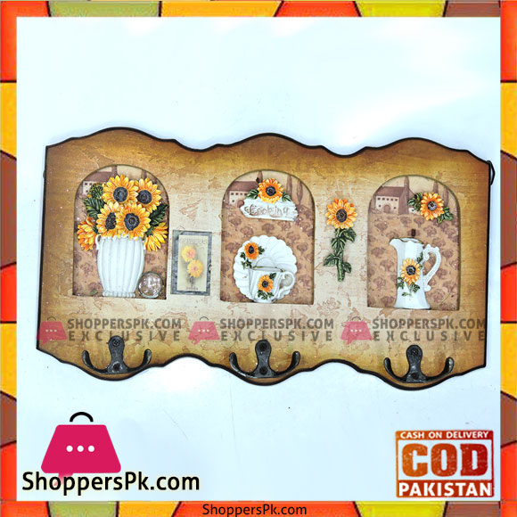 Wall Hanging Keys Holder Wooden 6 Hook